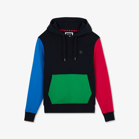 Sweat à capuche color-block bleu marine - Image 2