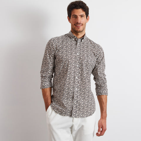 Chemise popeline à motif fleurs automnales - Image 1