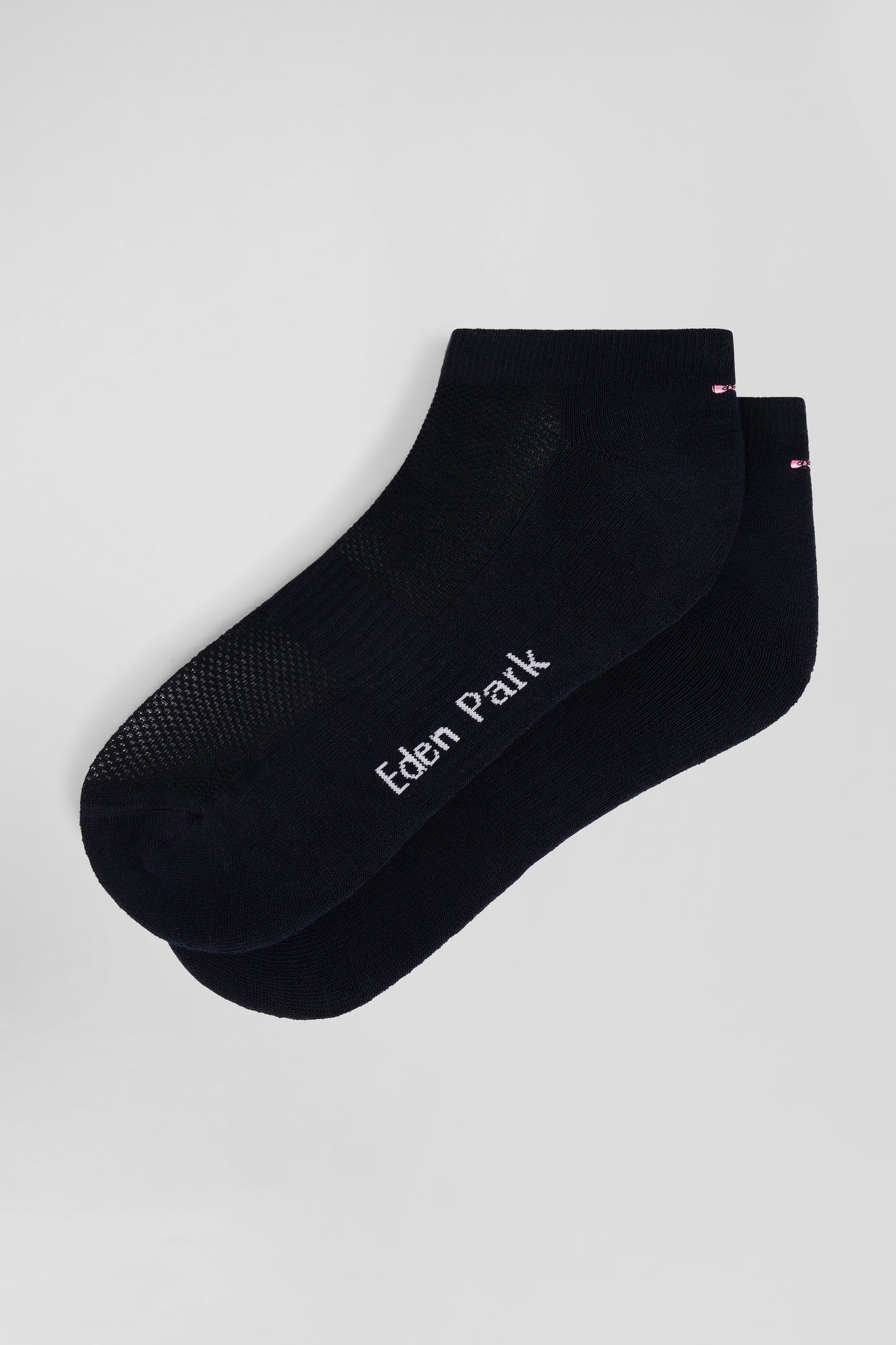 Chaussettes basses en coton stretch mélangé marine