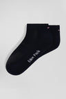 Chaussettes basses en coton stretch mélangé marine