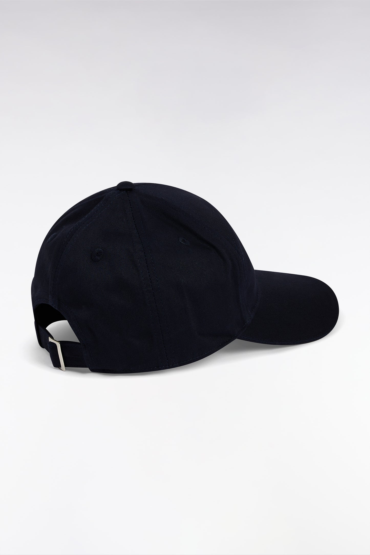 Navy cotton twill cap with bow tie embroidery