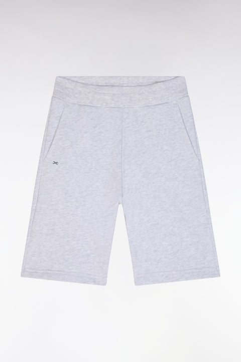 Short en molleton coton gris coupe droite - Image 1