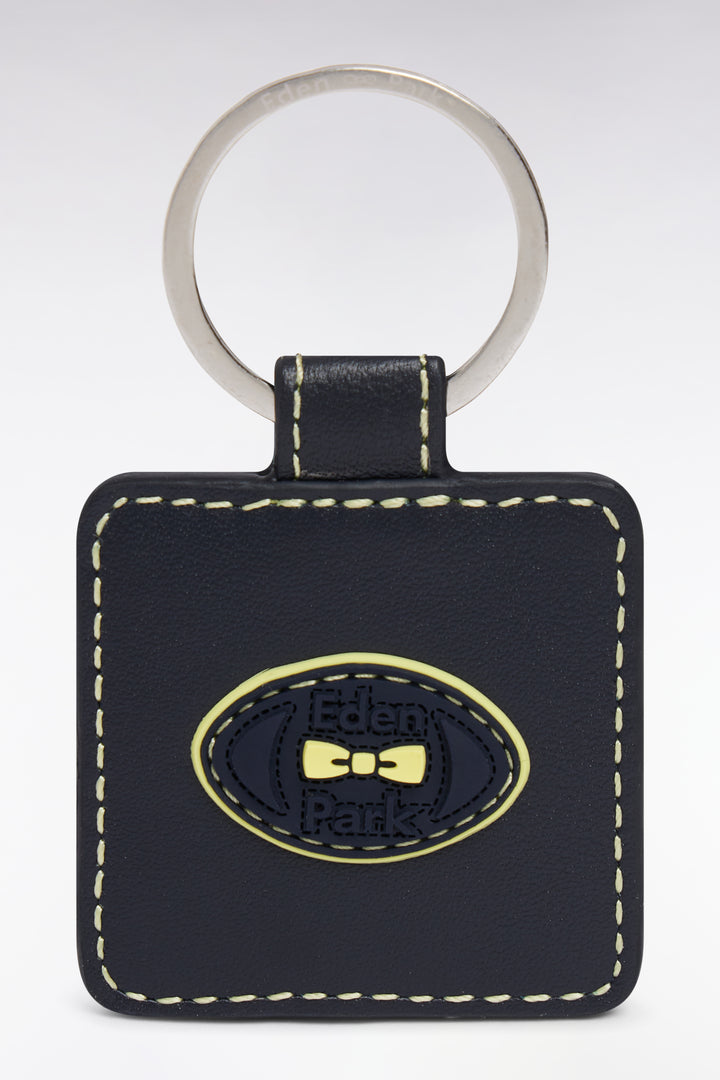 Porte-clefs en cuir jaune