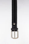 Ceinture en cuir tressé marine