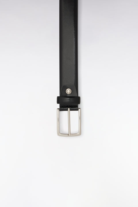 Black smooth leather belt - Image 3