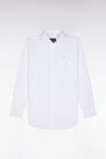 Relax-fit white cotton shirt