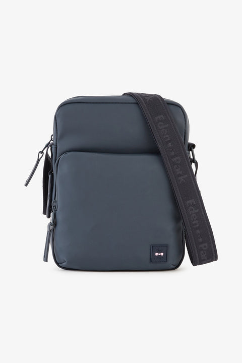 Dark blue rubber messenger bag - Image 1