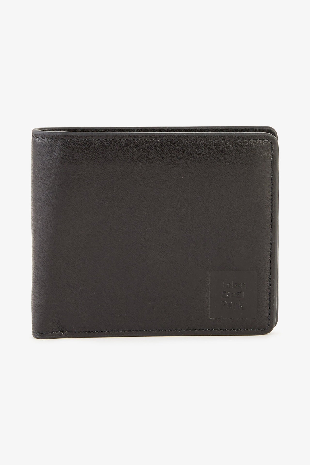 Portefeuille forme italien en cuir noir - Image 1
