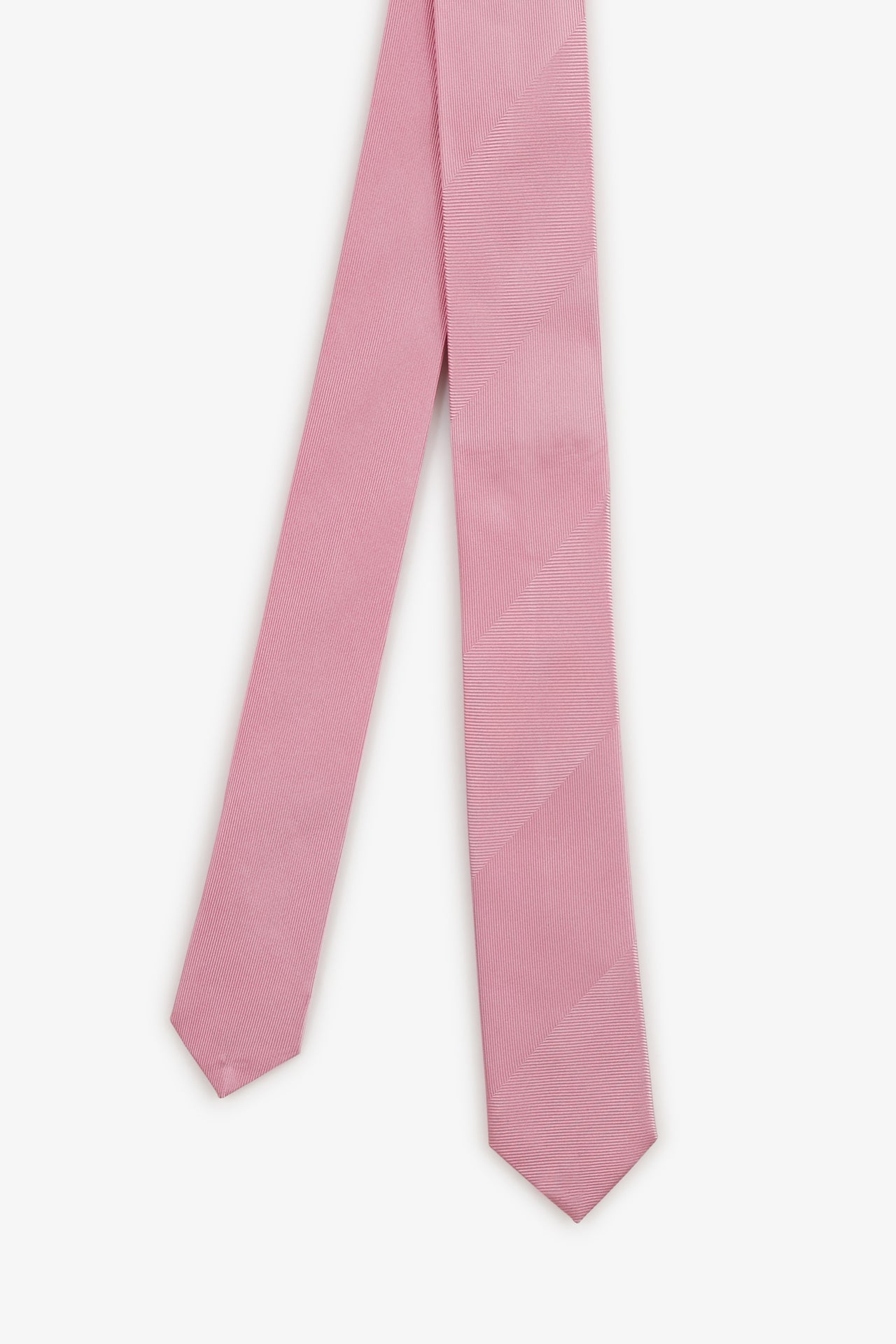 Cravate rose unie - Image 1