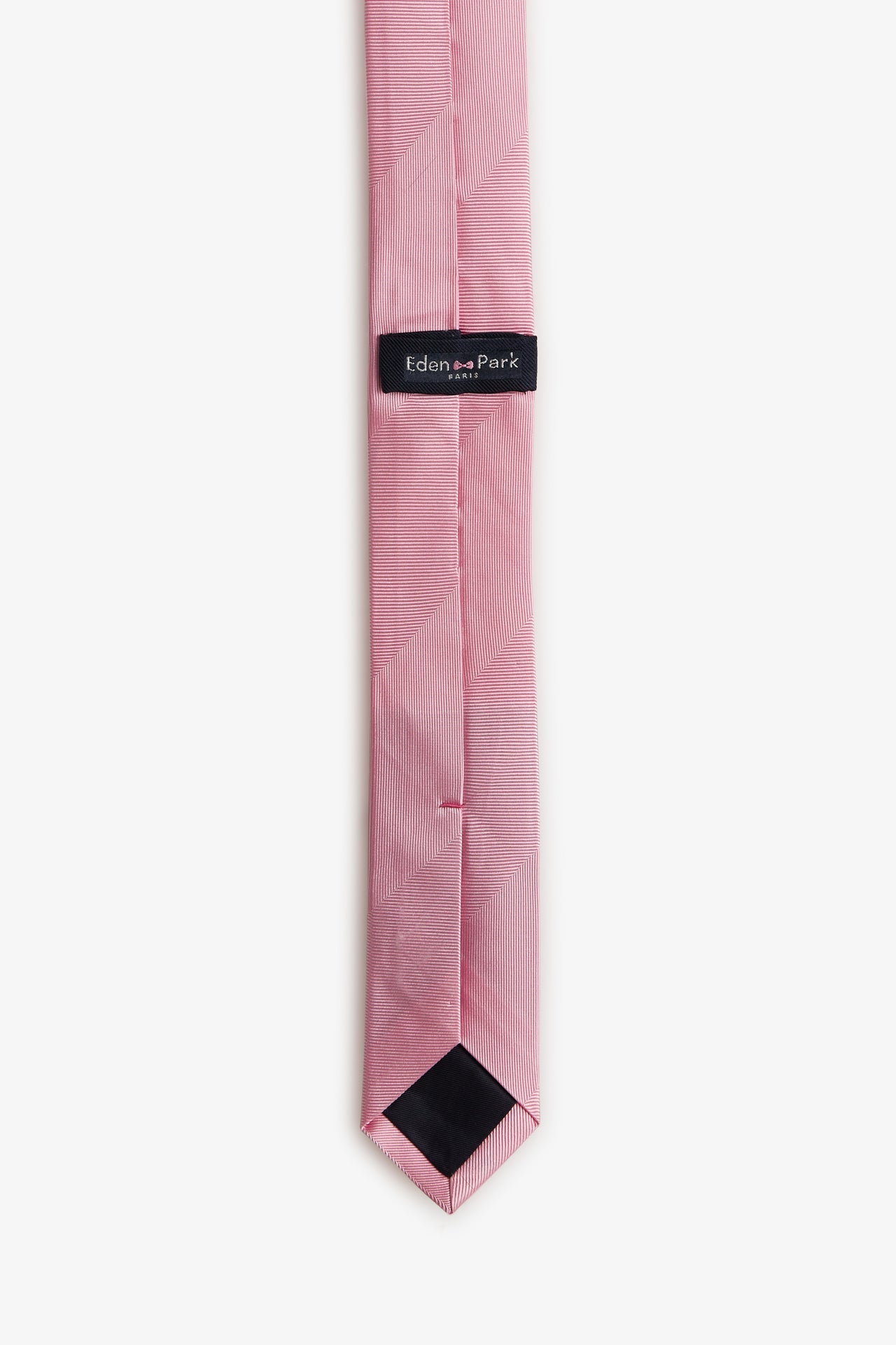 Cravate rose unie - Image 2