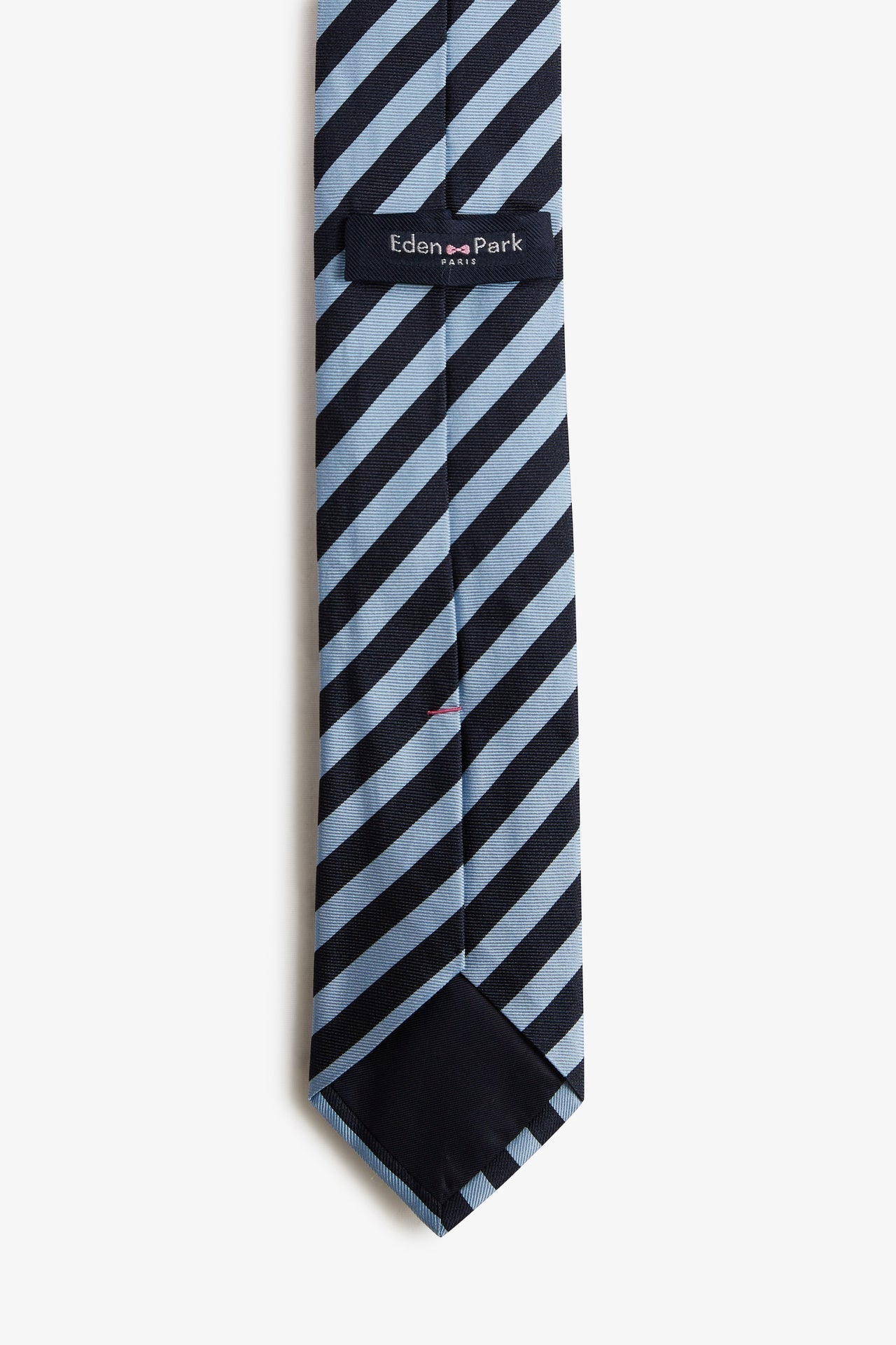 Cravate bleue à rayures tricolores - Image 2