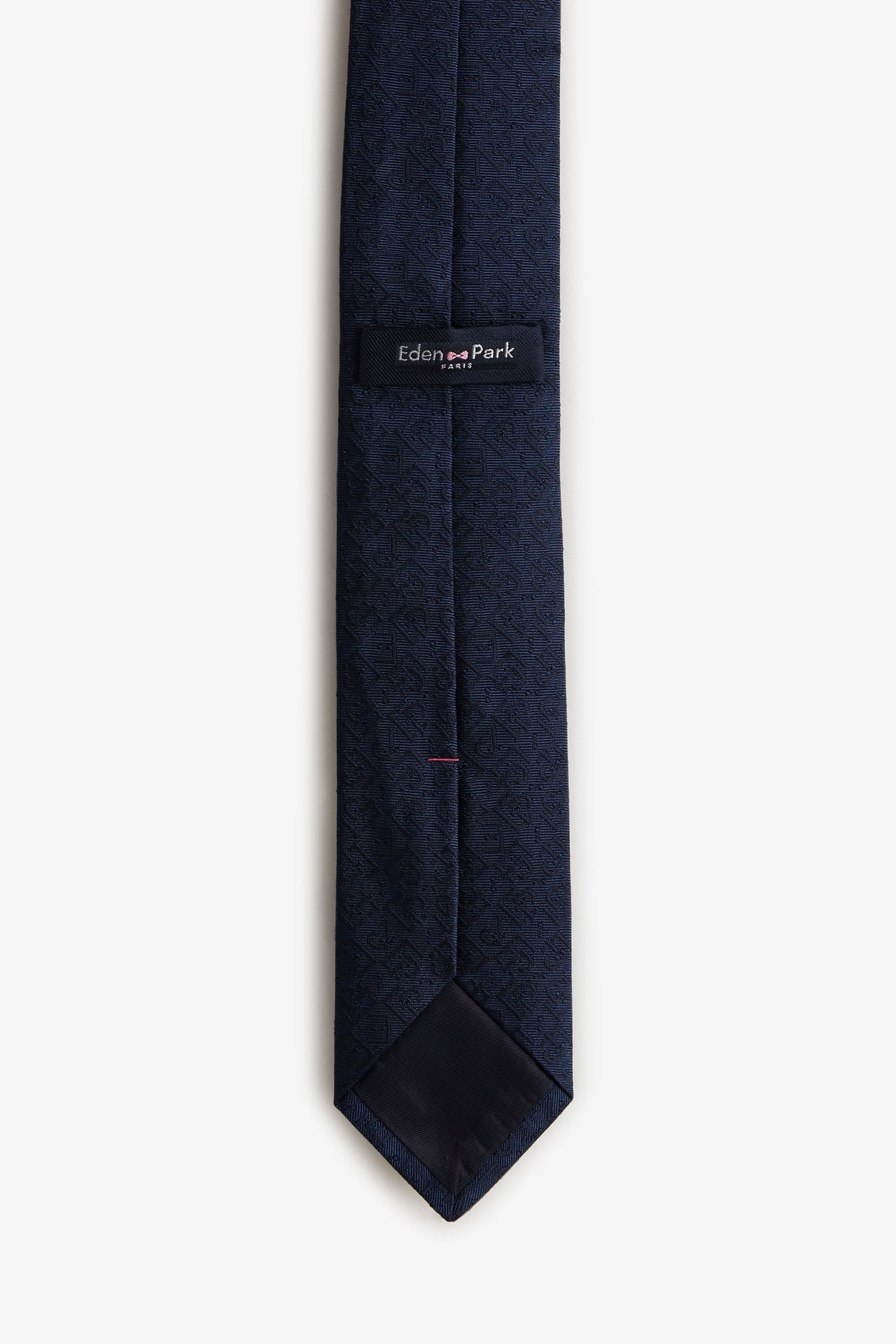 Cravate bleu foncé à micros-motifs exclusifs - Image 2