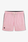 Swim shorts with tricoloured stripes