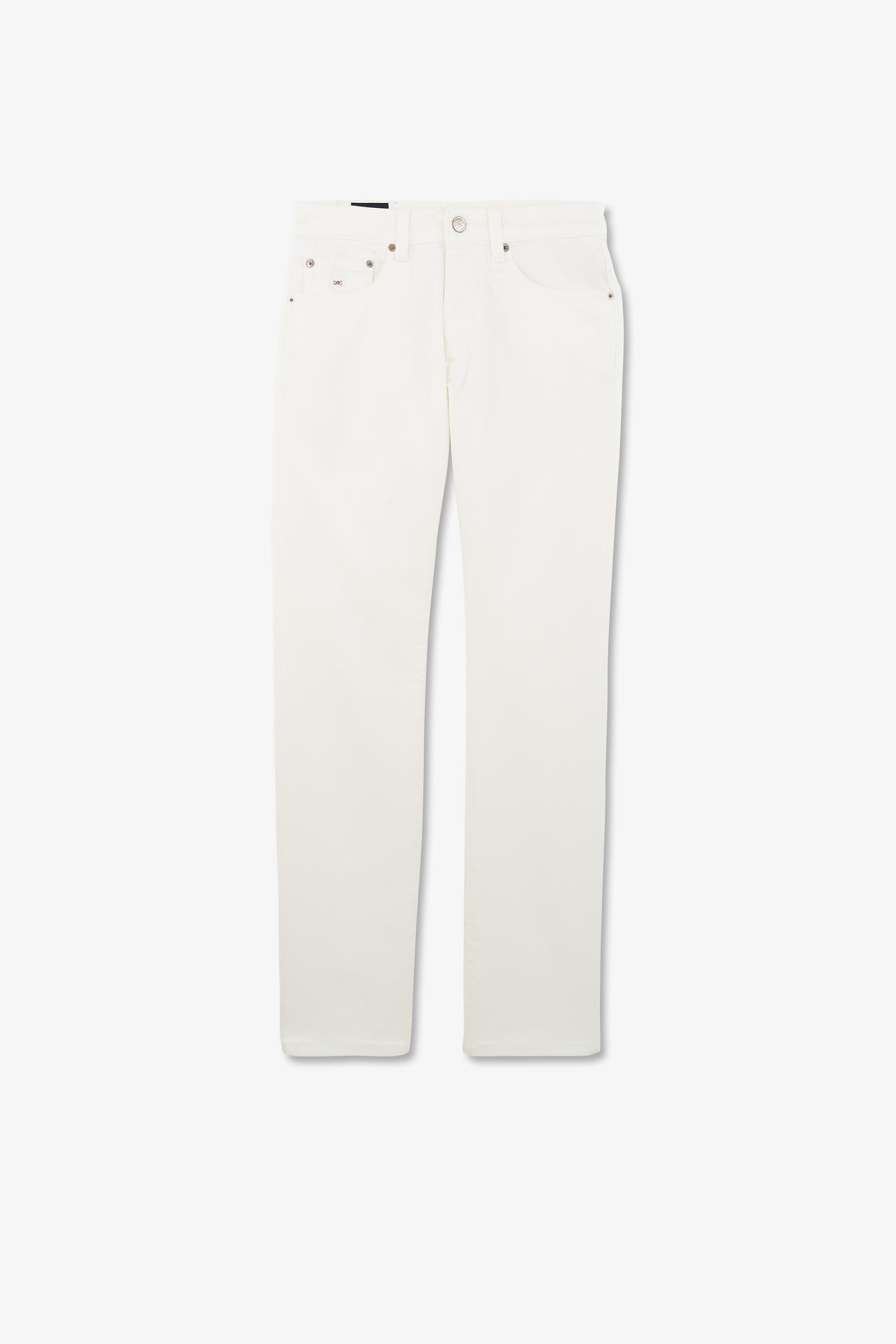 Jean blanc en coton denim stretch coupe regular - Image 2