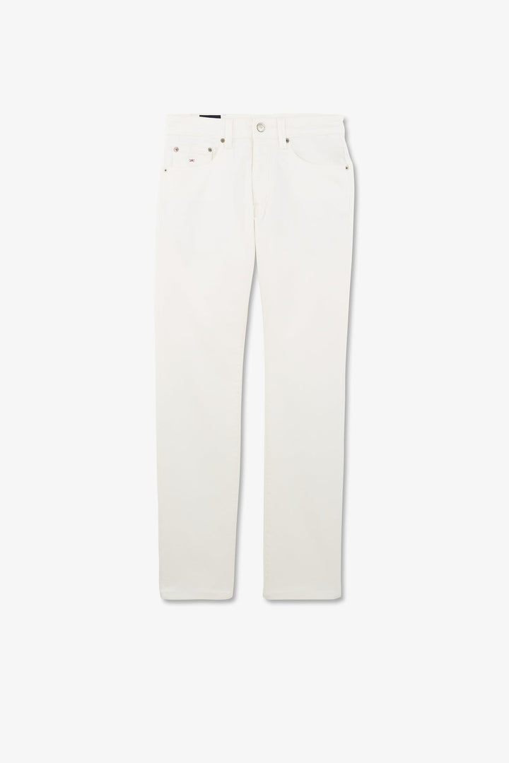 Jean blanc en coton denim stretch coupe regular alt view