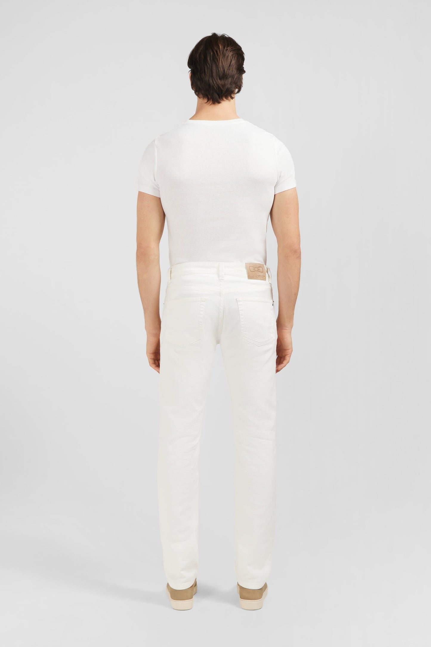 Jean blanc en coton denim stretch coupe regular - Image 5