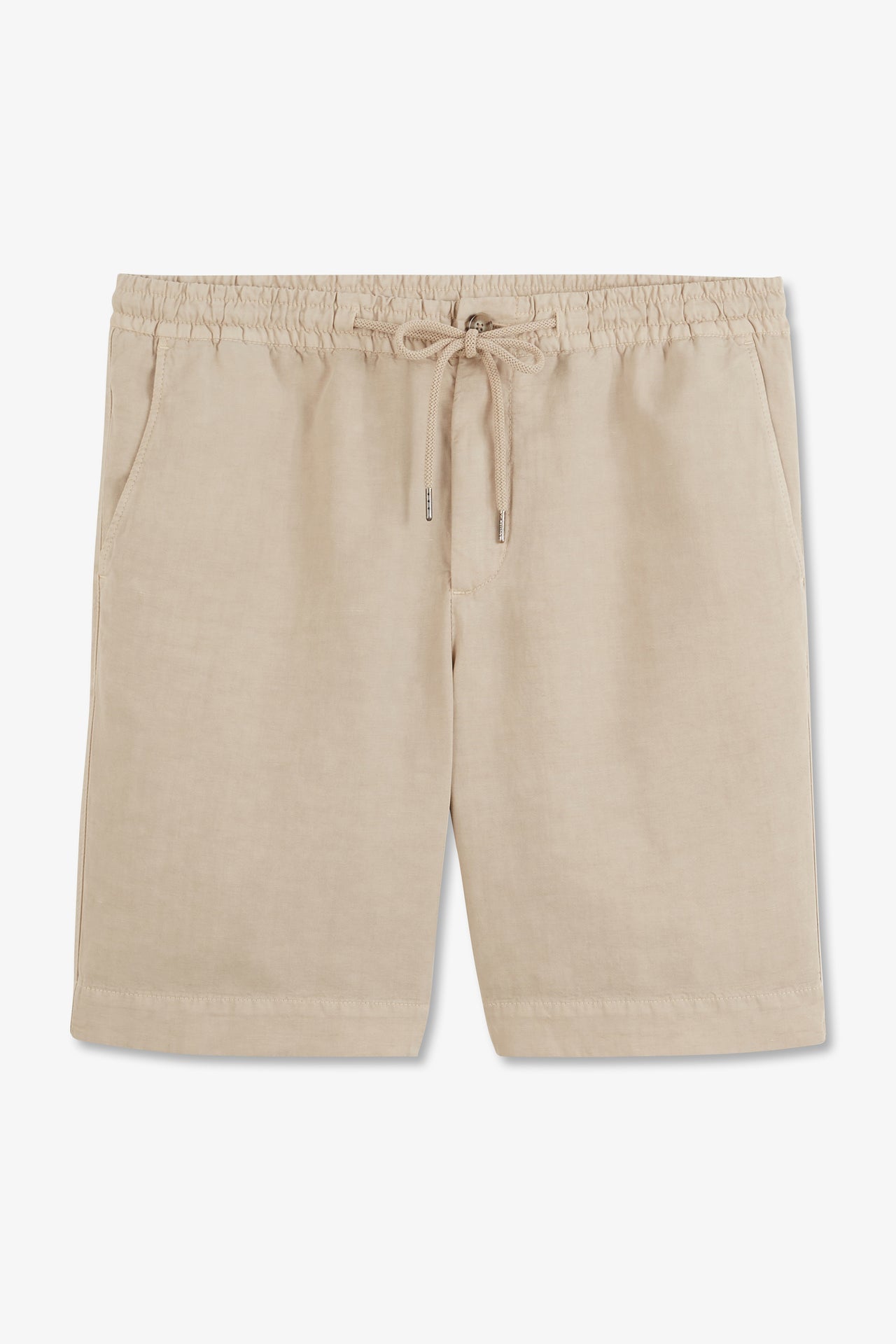 Bermuda beige à taille élastiquée