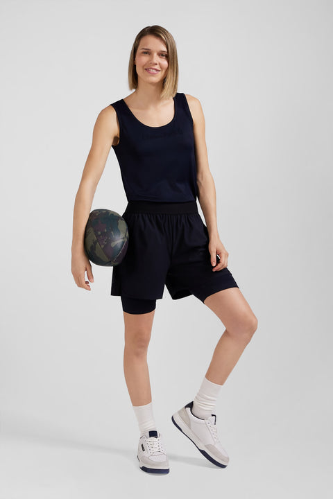 Short de sport bleu marine - Image 1