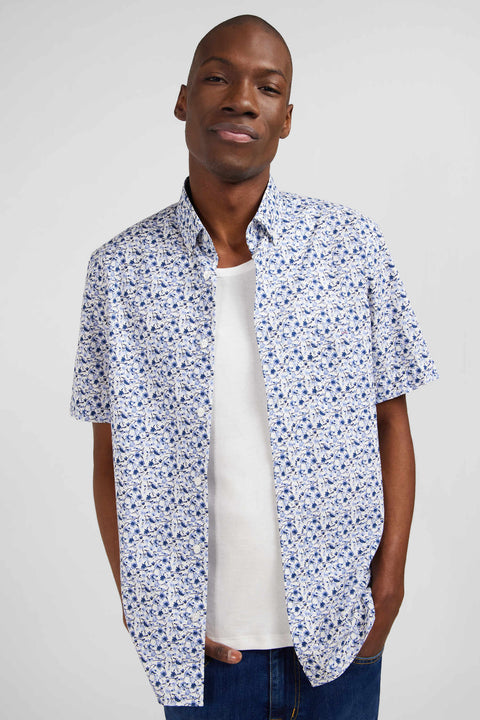 White blouse with exclusive floral print - Image 3