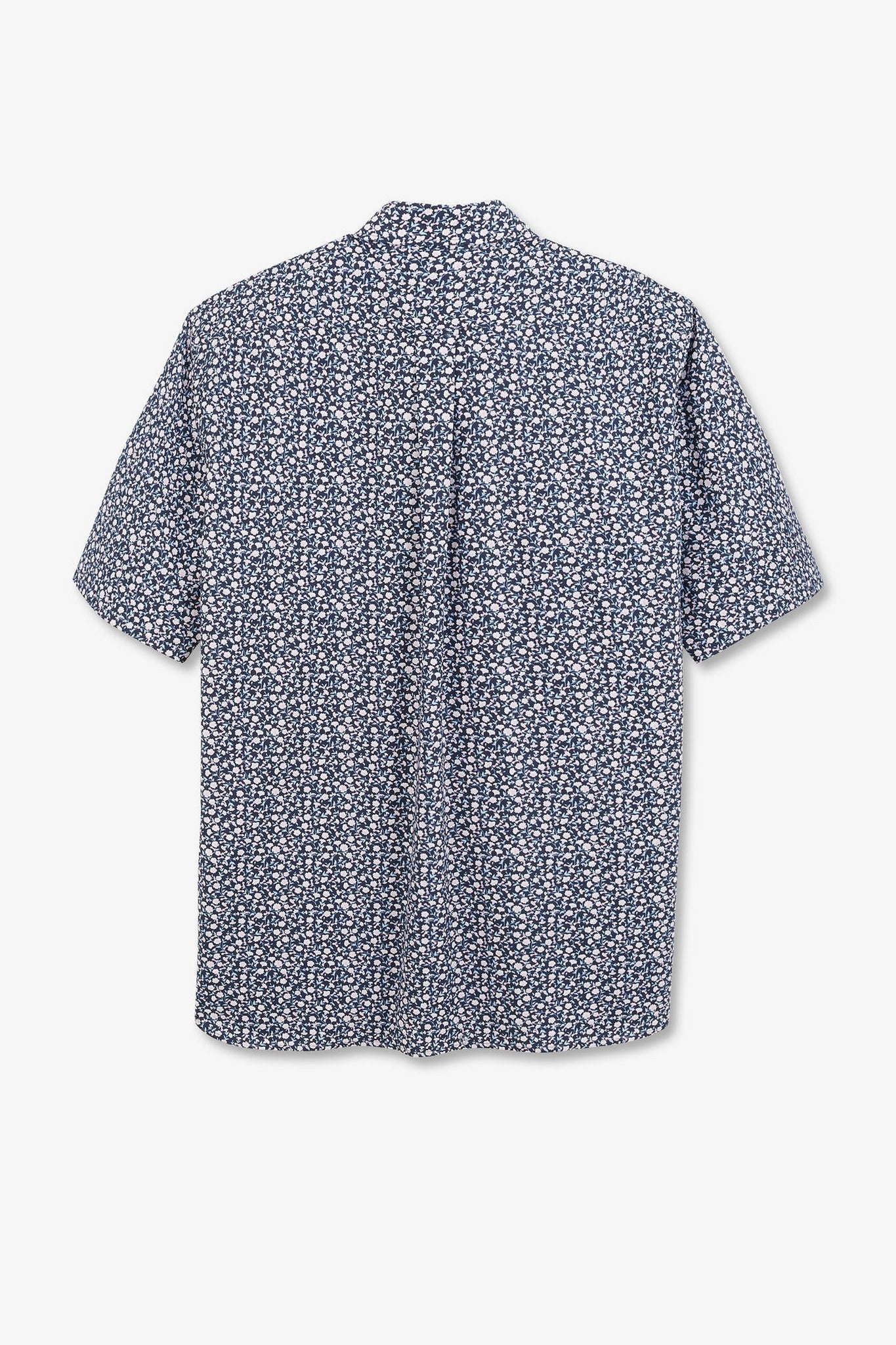 Navy blue shirt with exclusive floral print