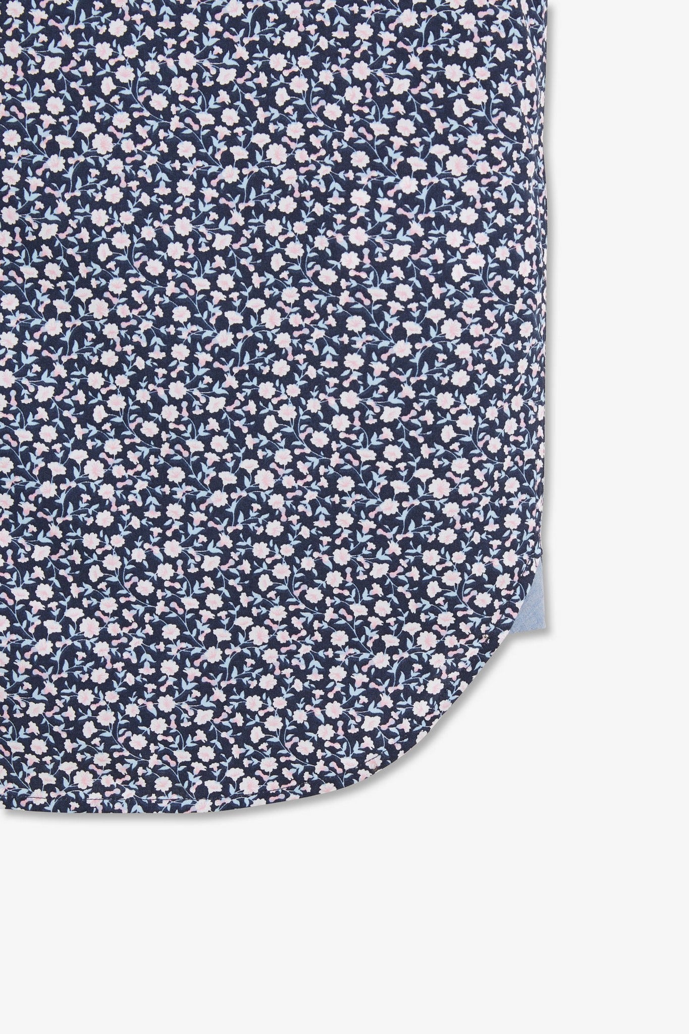 Navy blue shirt with exclusive floral print