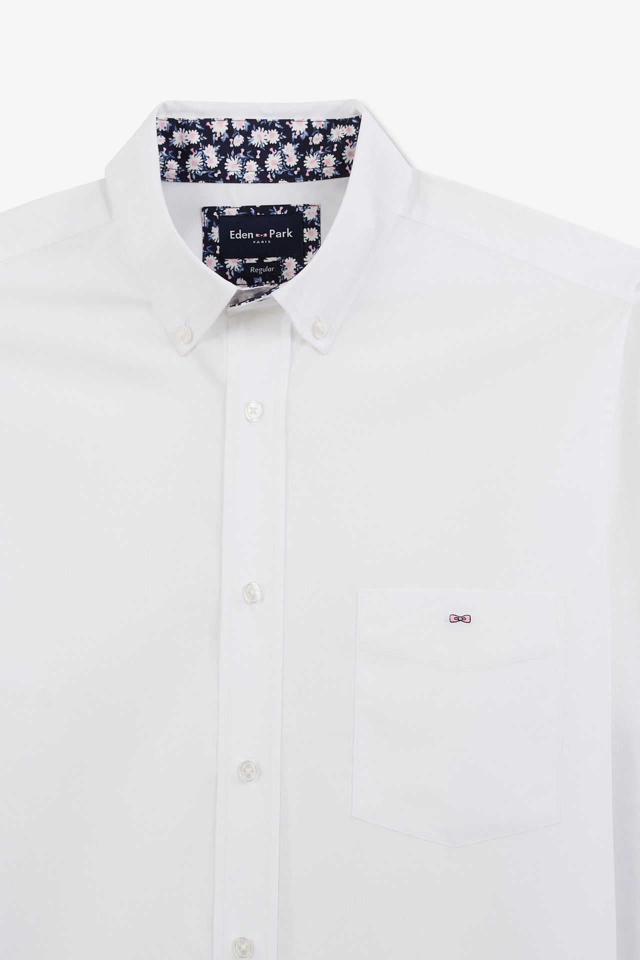 Chemise blanche à coudières fleuries - Image 8