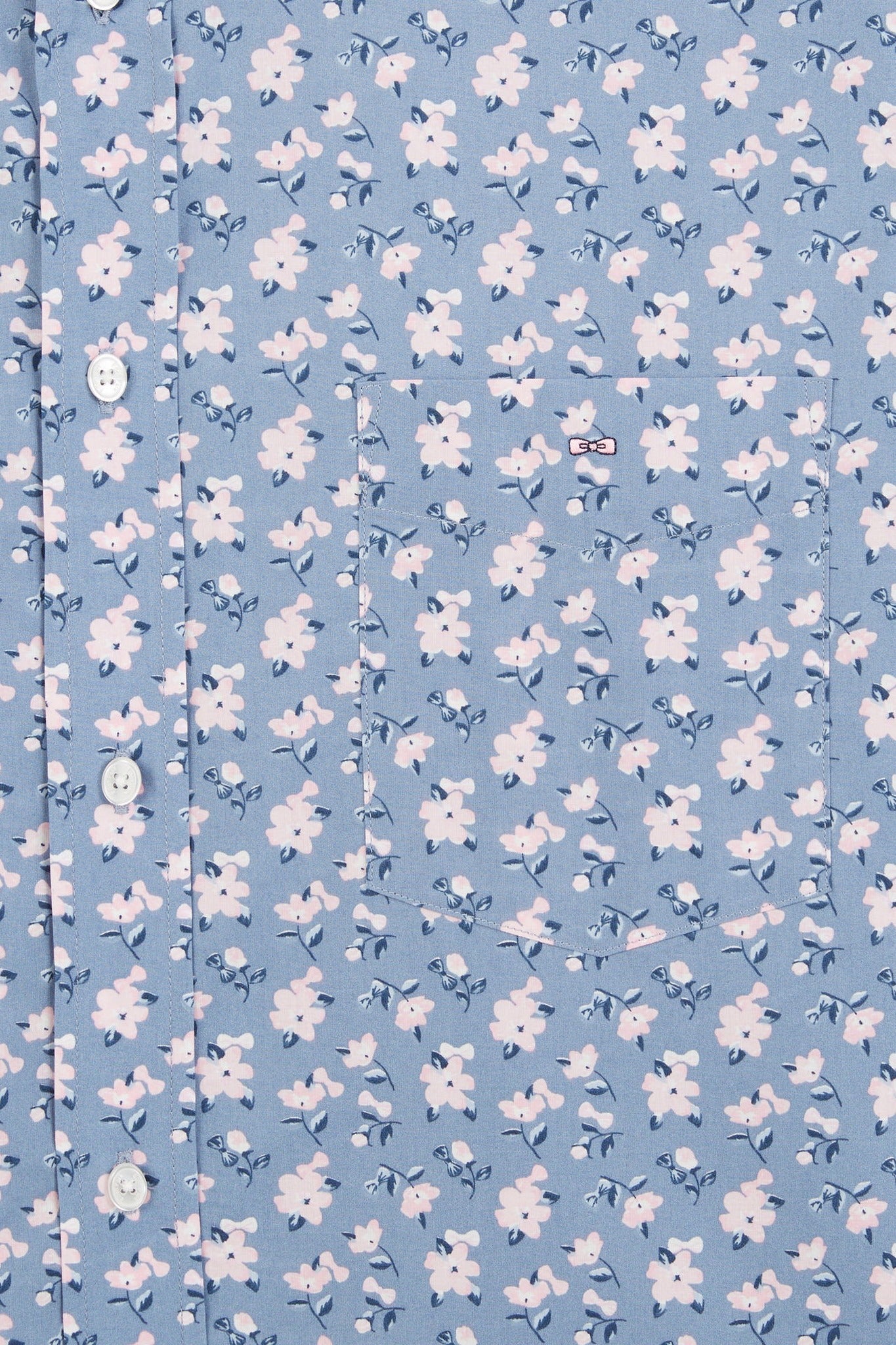 Chemise bleue imprimée exclusif fleurs - Image 9