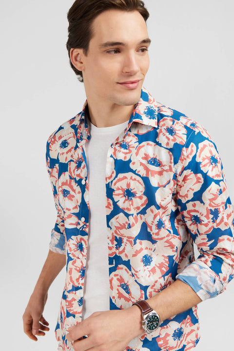 Chemise en voile de coton imprimée larges fleurs - Image 3