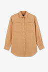 Chemisier beige uni