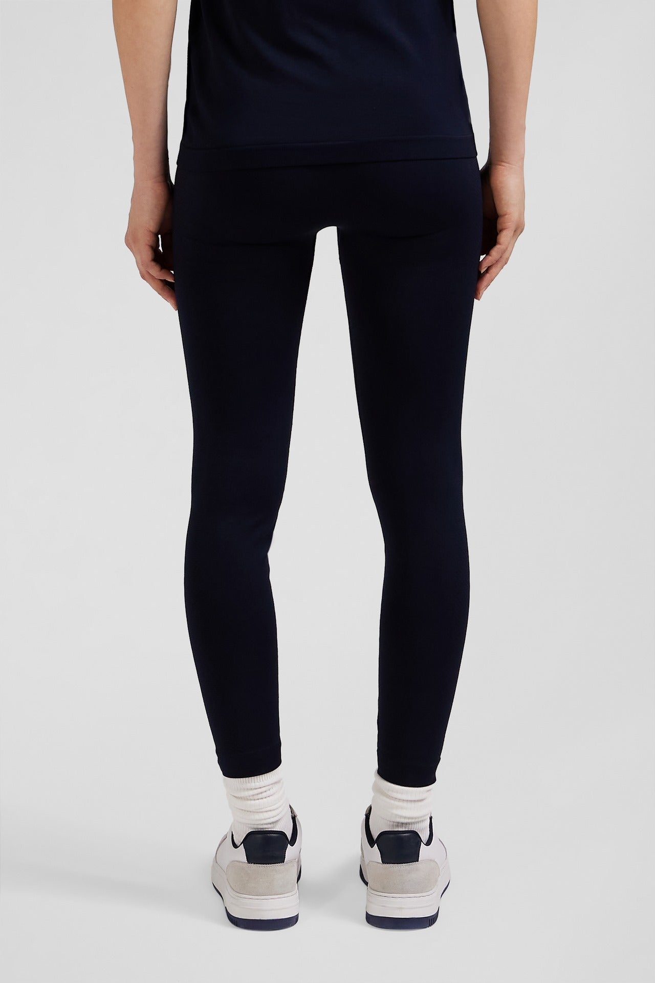 Navy blue stretch sports jogging bottoms