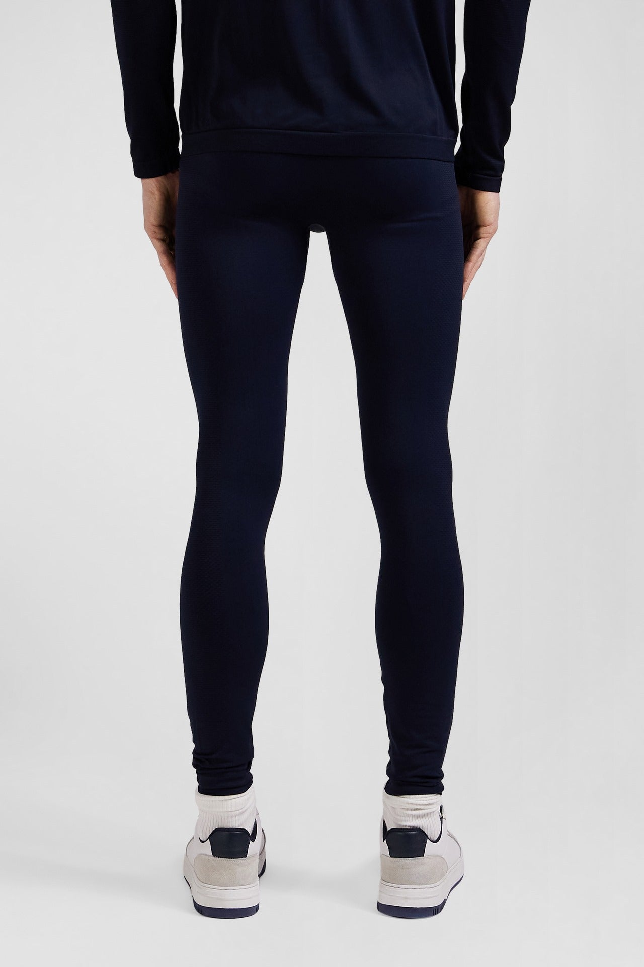 Navy blue stretch sports jogging bottoms