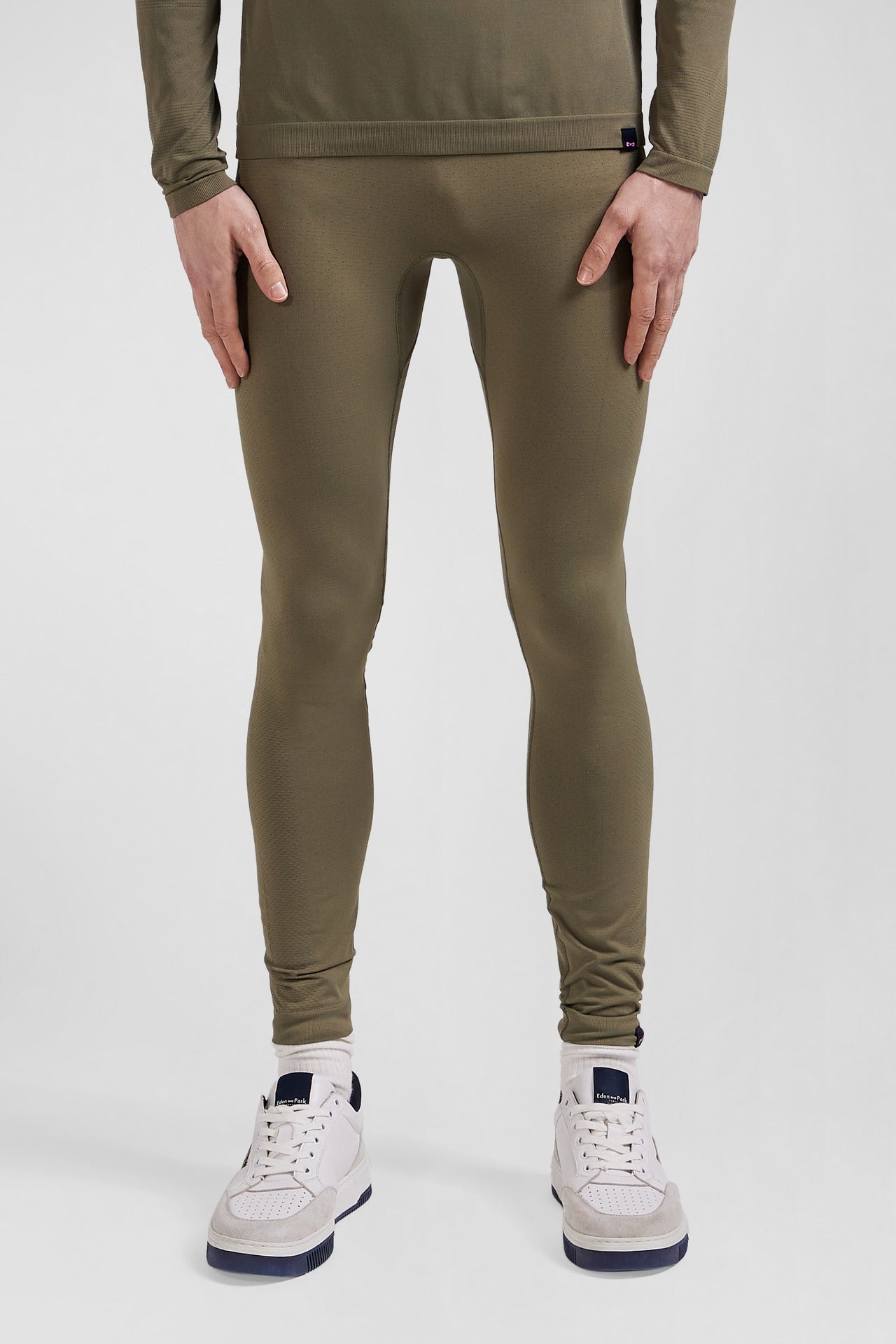 Khaki green stretch sports jogging bottoms