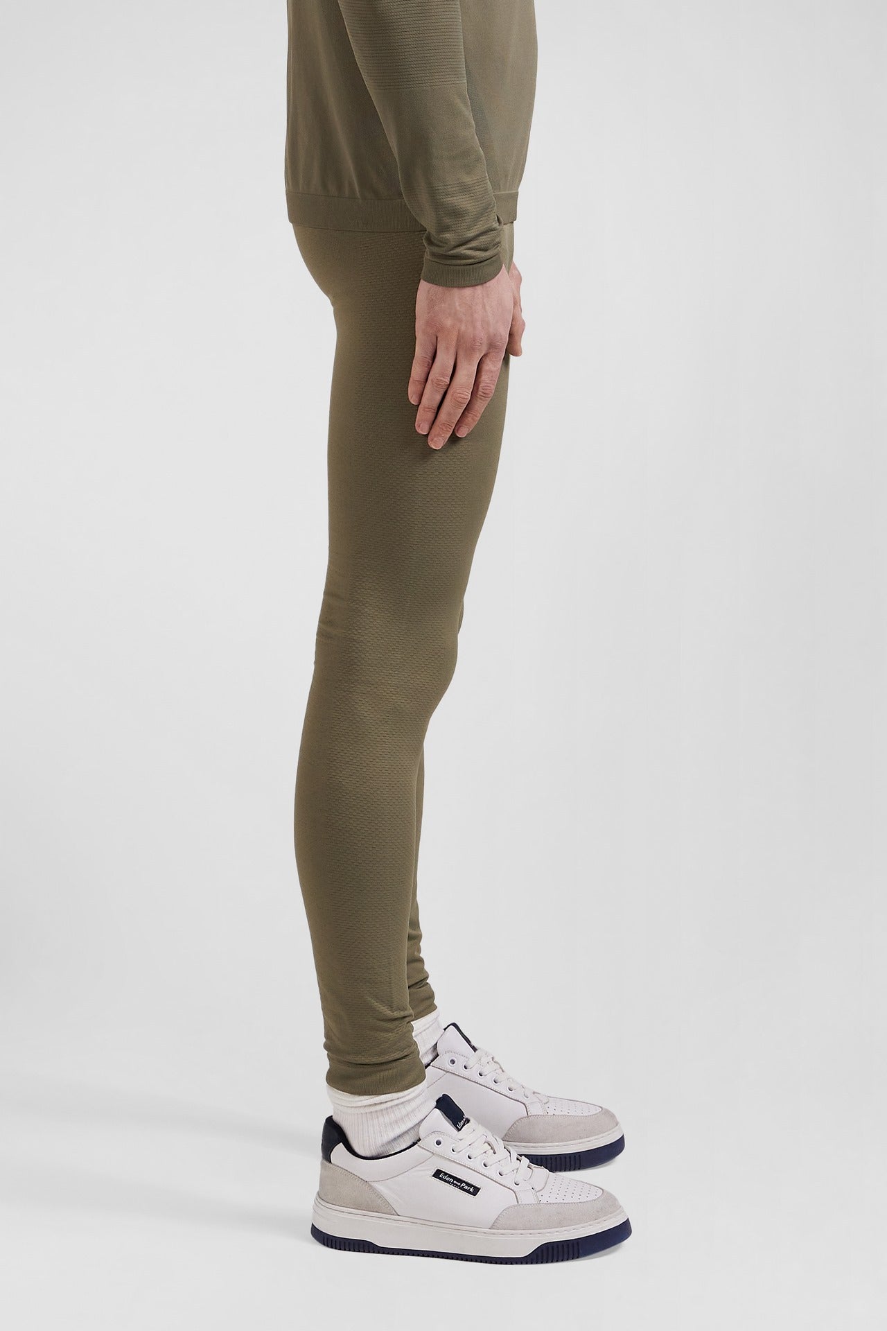 Khaki green stretch sports jogging bottoms