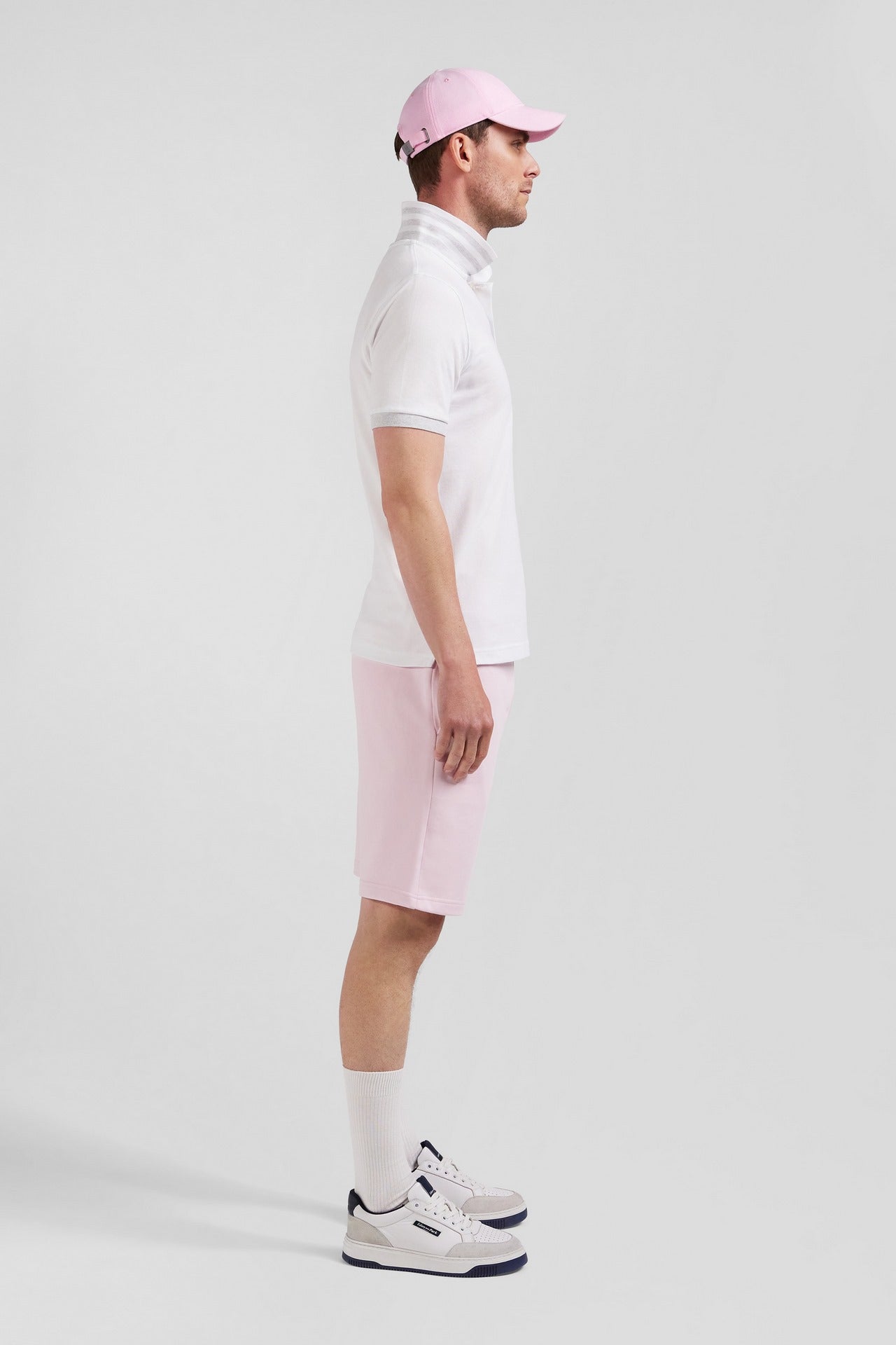 White short-sleeved polo shirt - Image 4