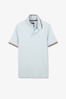 Light blue polo shirt in cotton pique
