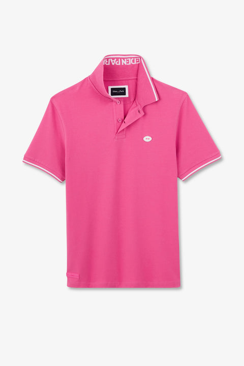 Pink short-sleeved polo shirt - Image 2