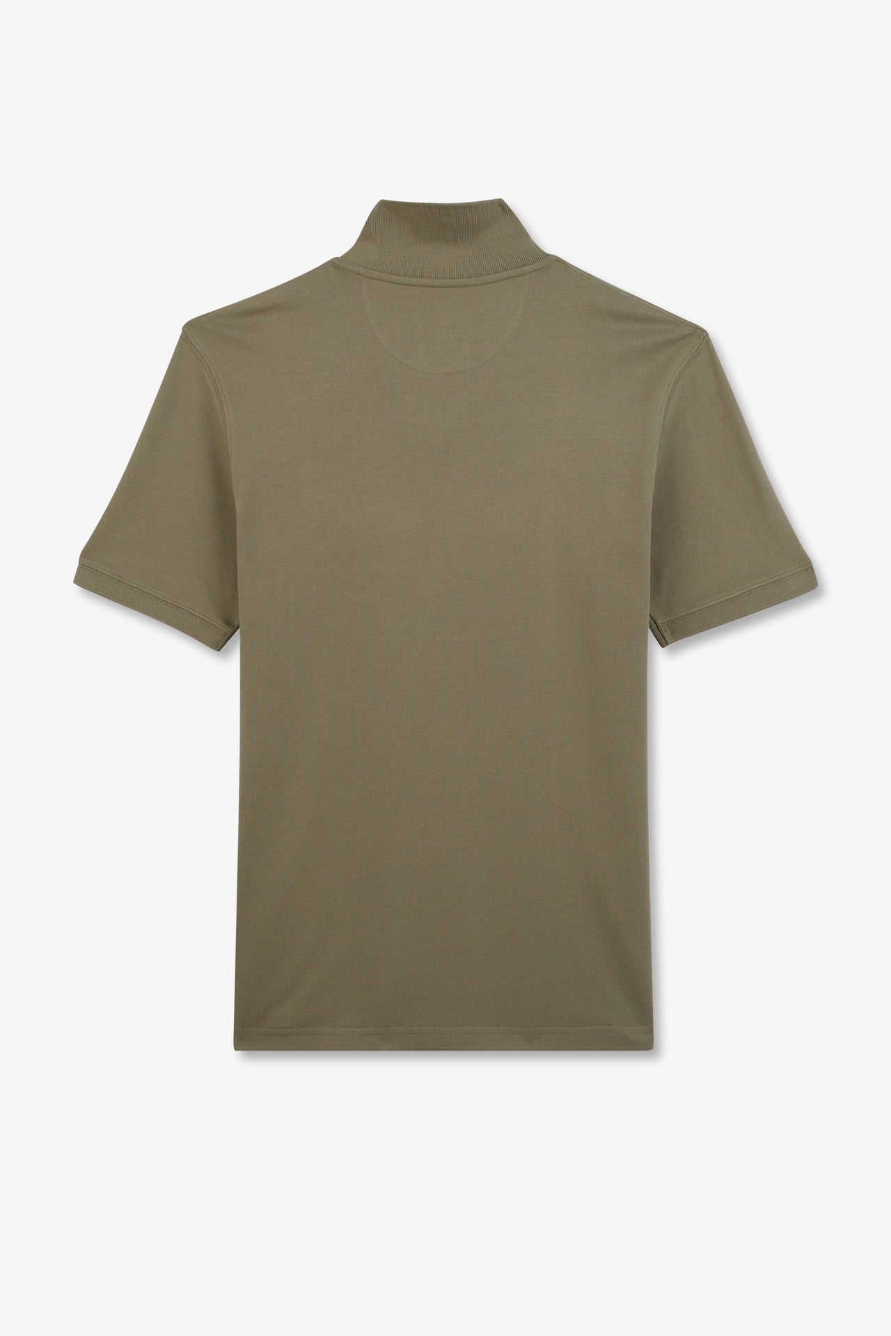 Polo beige uni à manches courtes