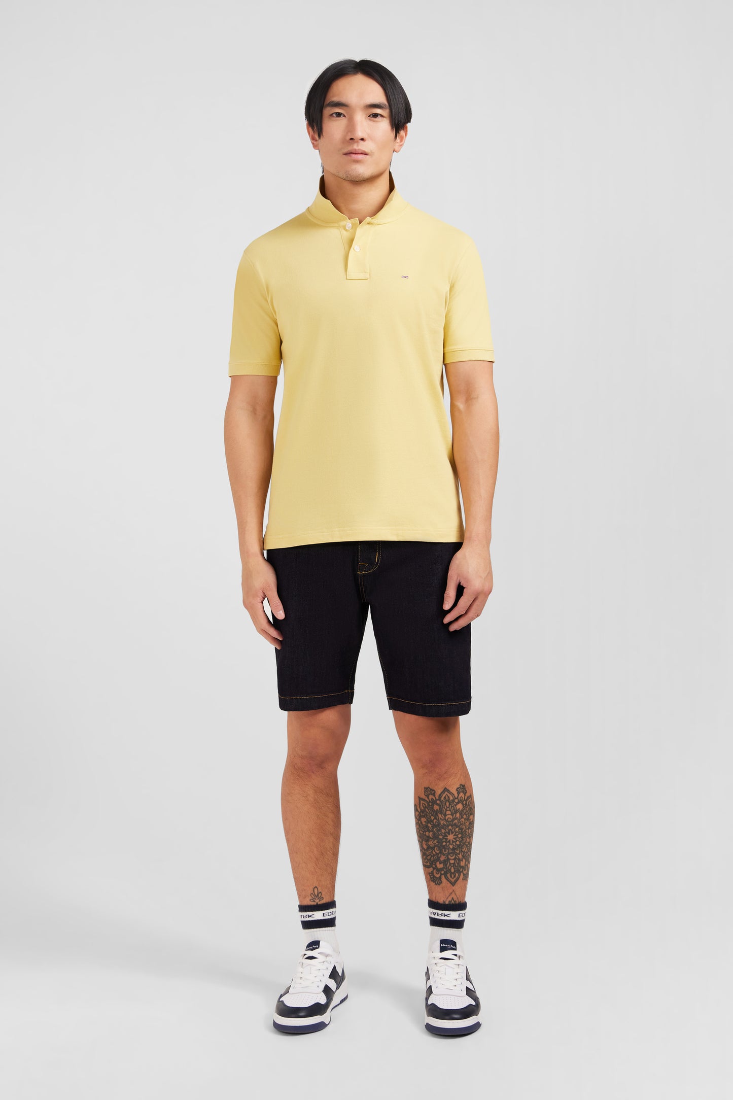 Polo jaune uni à manches courtes