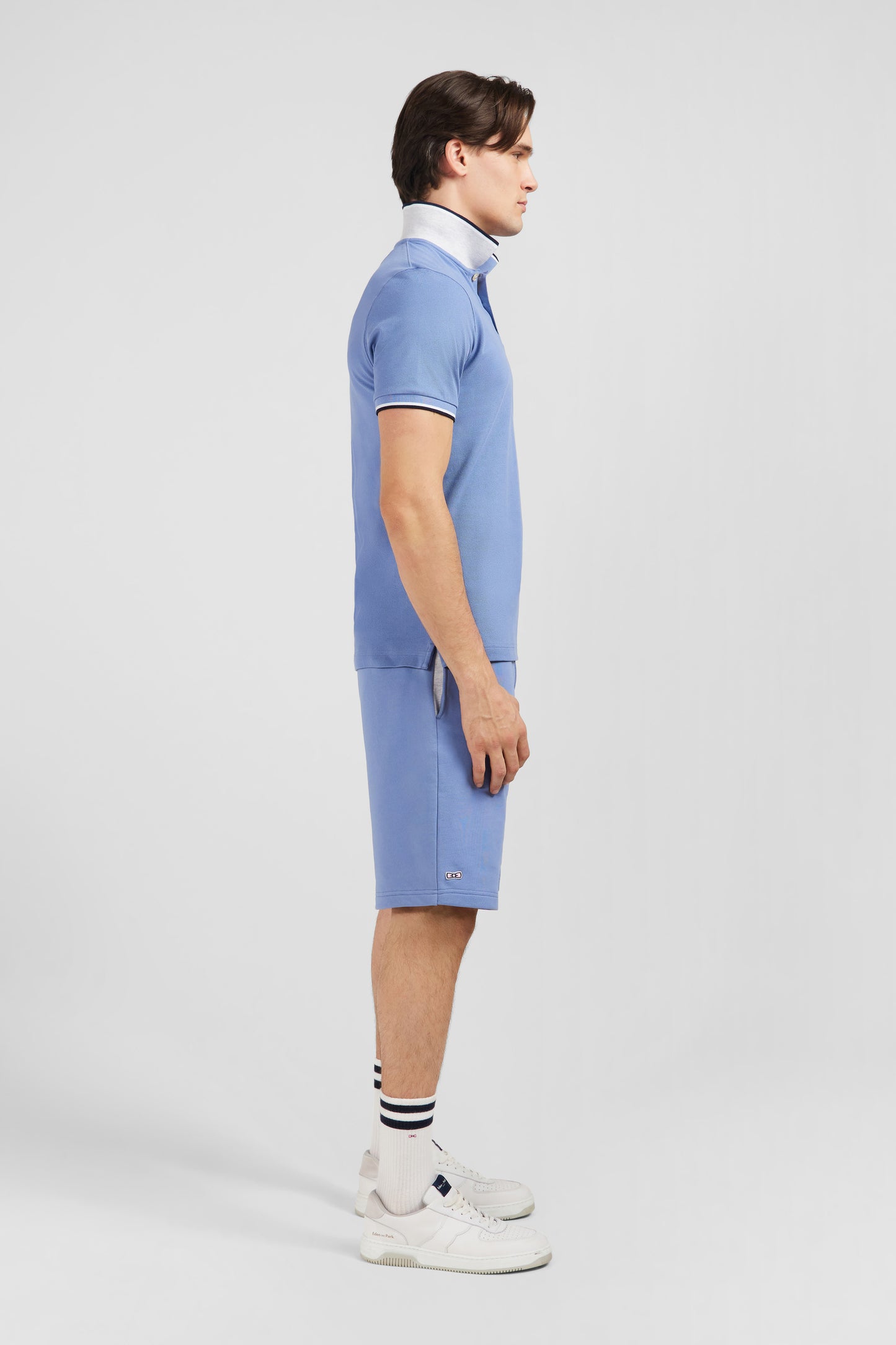 Polo bleu clair manches courtes uni