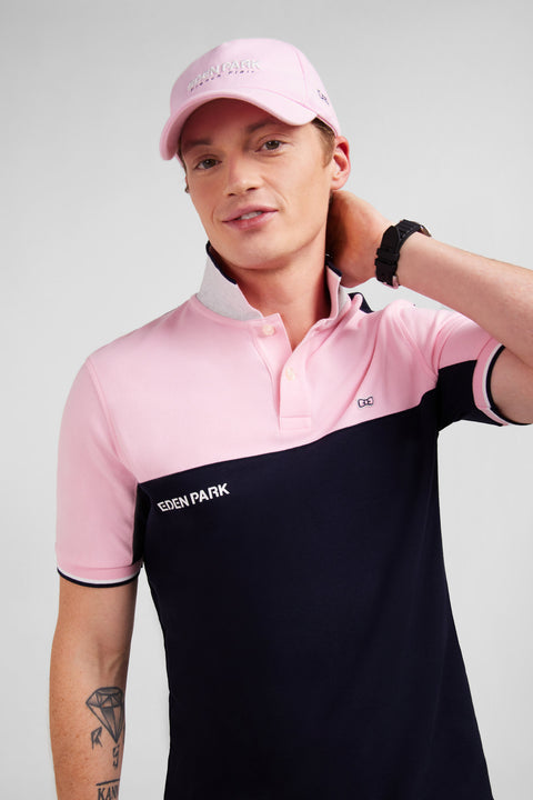 Polo colorblock rose à manches courtes - Image 3