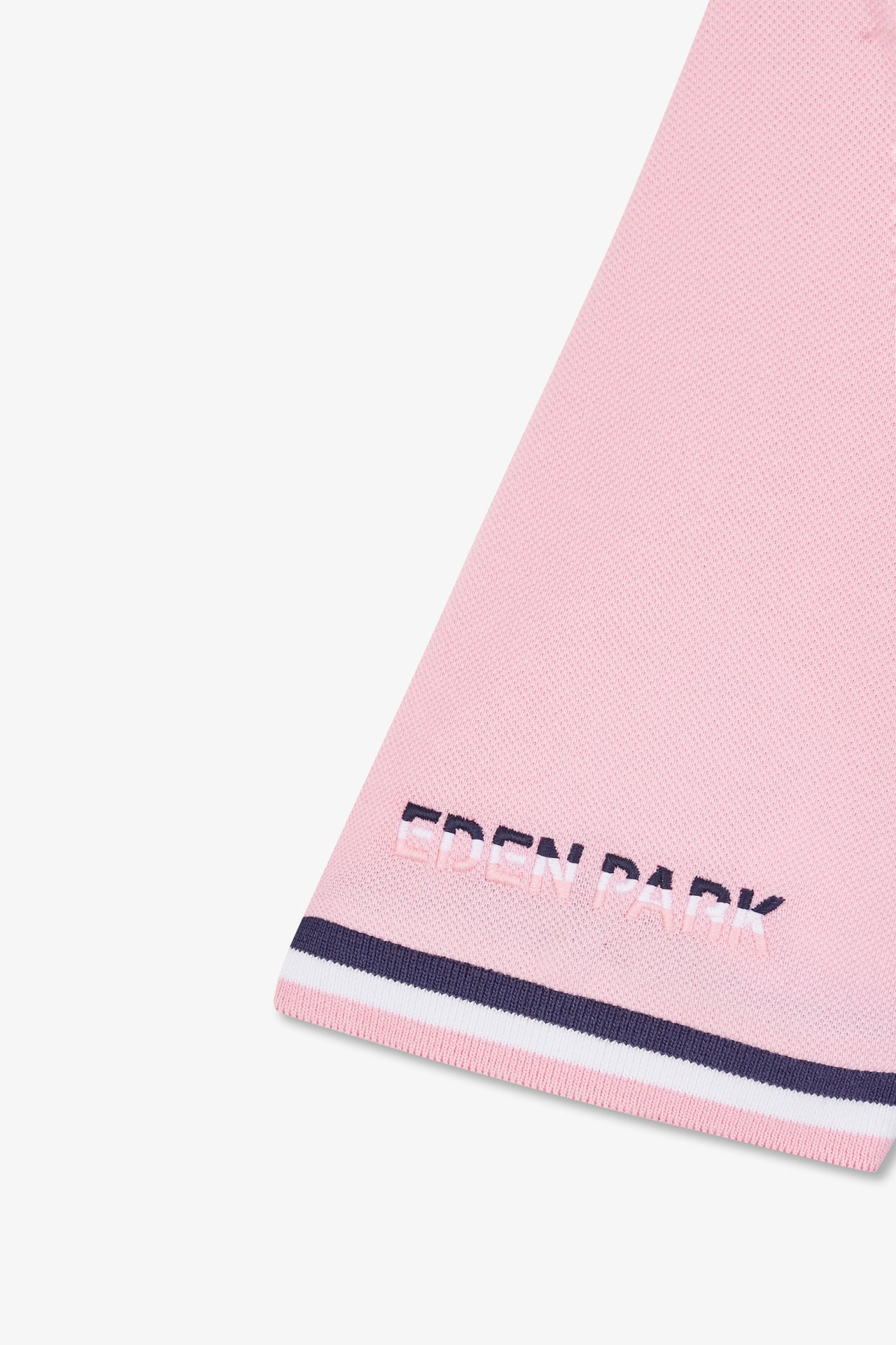 Polo colorblock rose en coton piqué à broderie XV de France