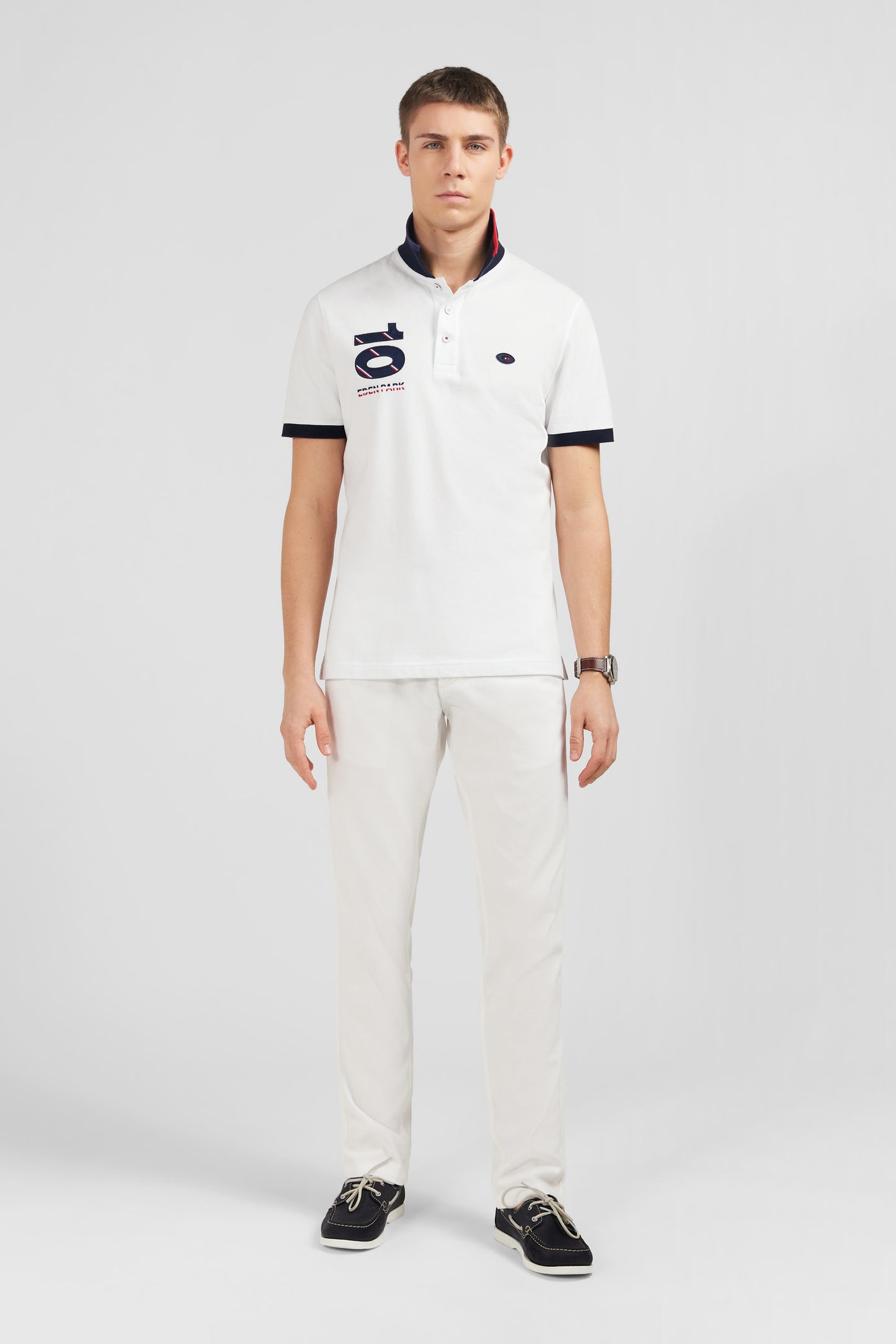 Polo blanc à manches courtes XV de France