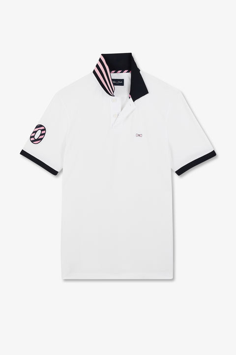 Polo blanc à manches courtes numéro 10 - Image 2