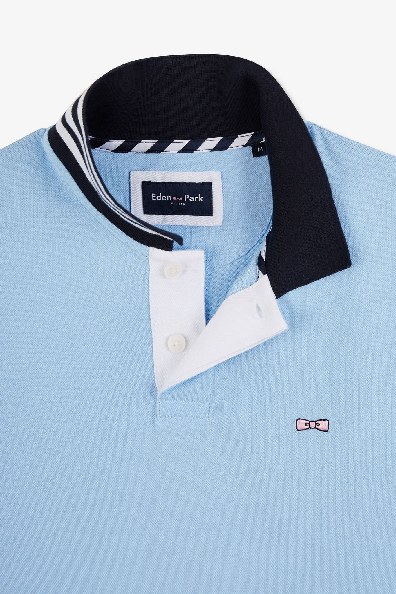 Polo bleu clair à manches courtes numéro 10