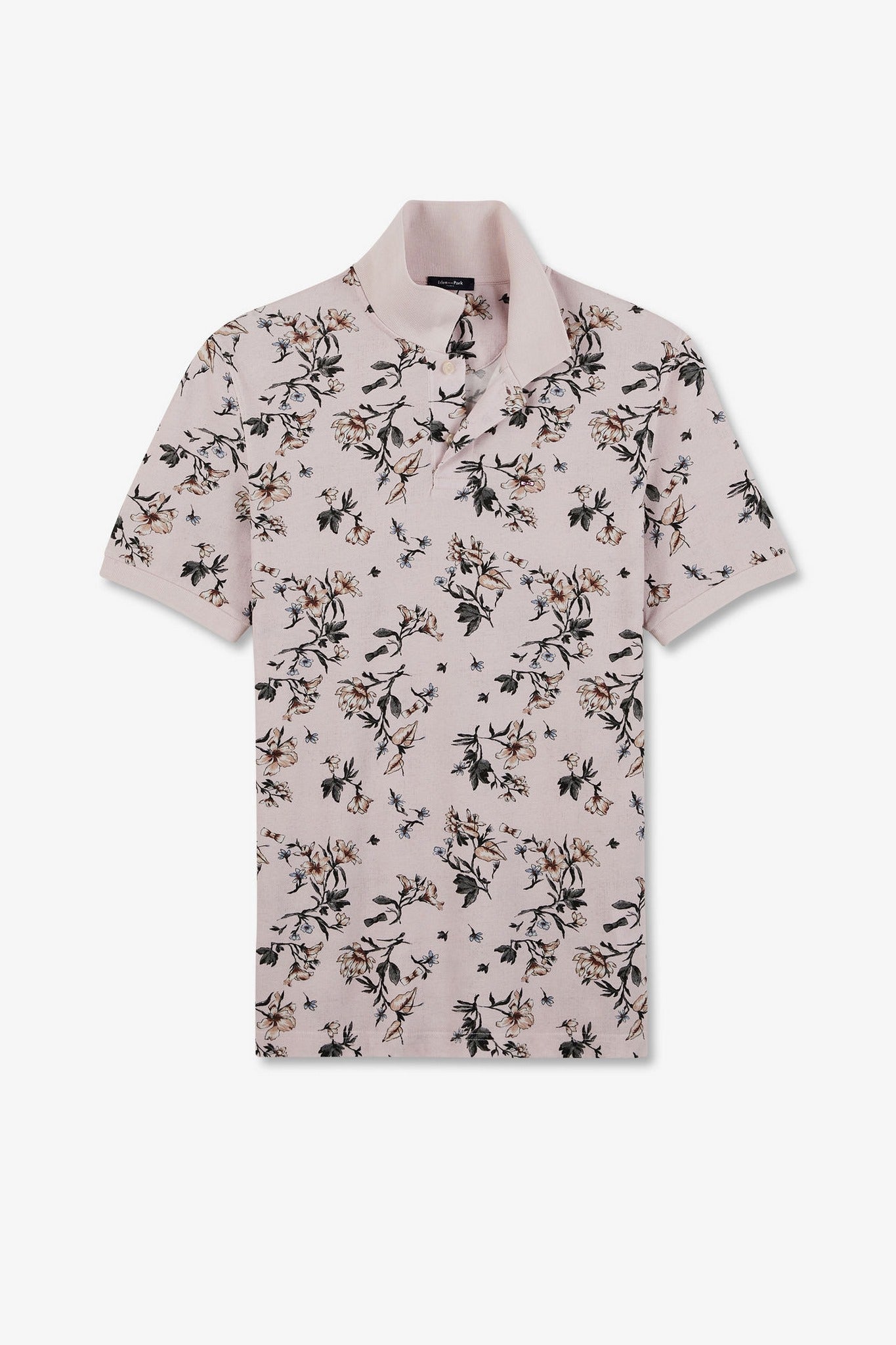 Polo rose imprimé exclusif fleuri