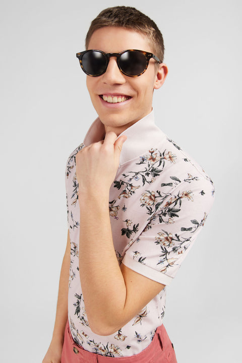 Polo shirt with an exclusive floral print - Image 3