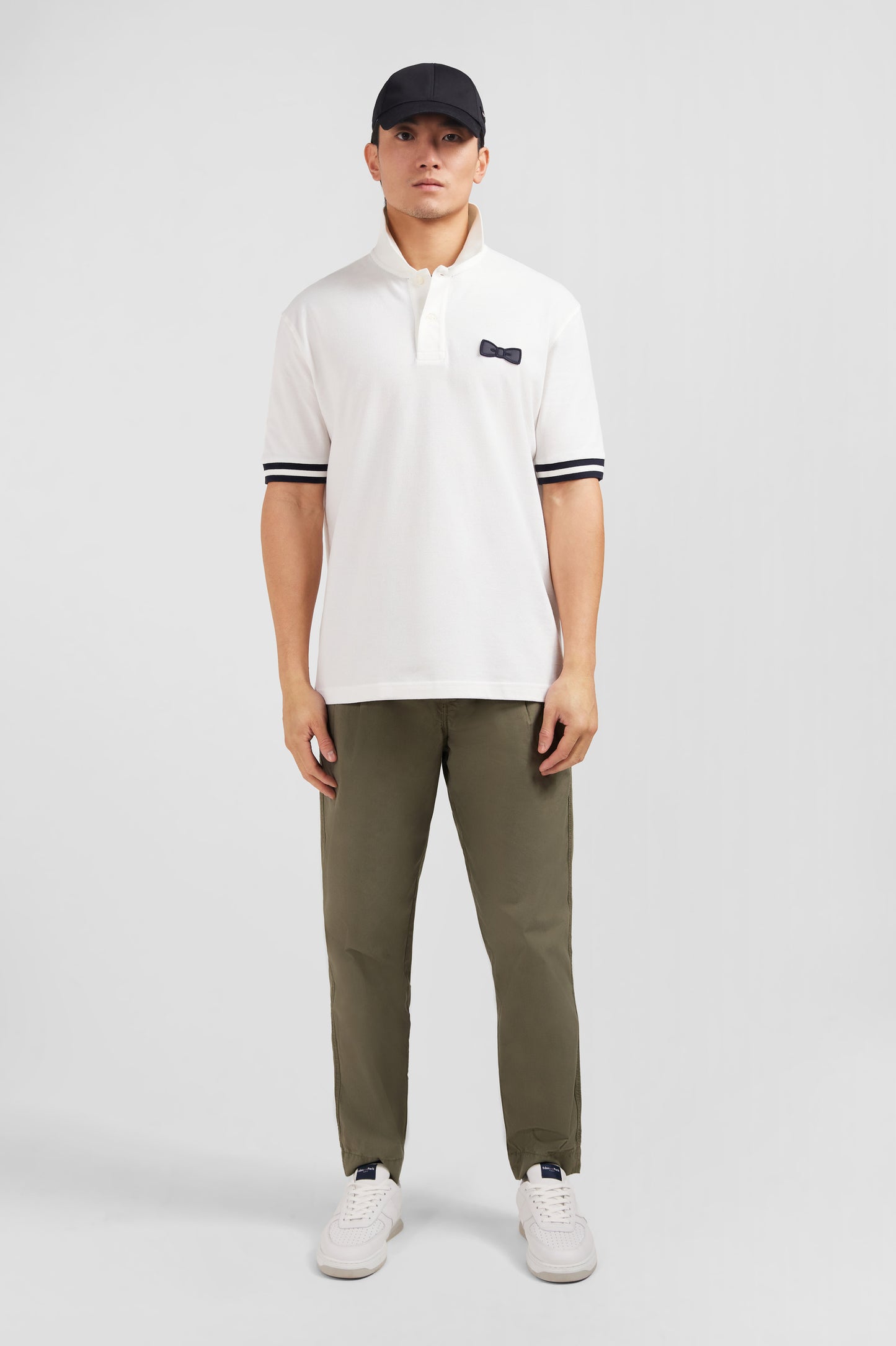 Polo blanc à manches courtes