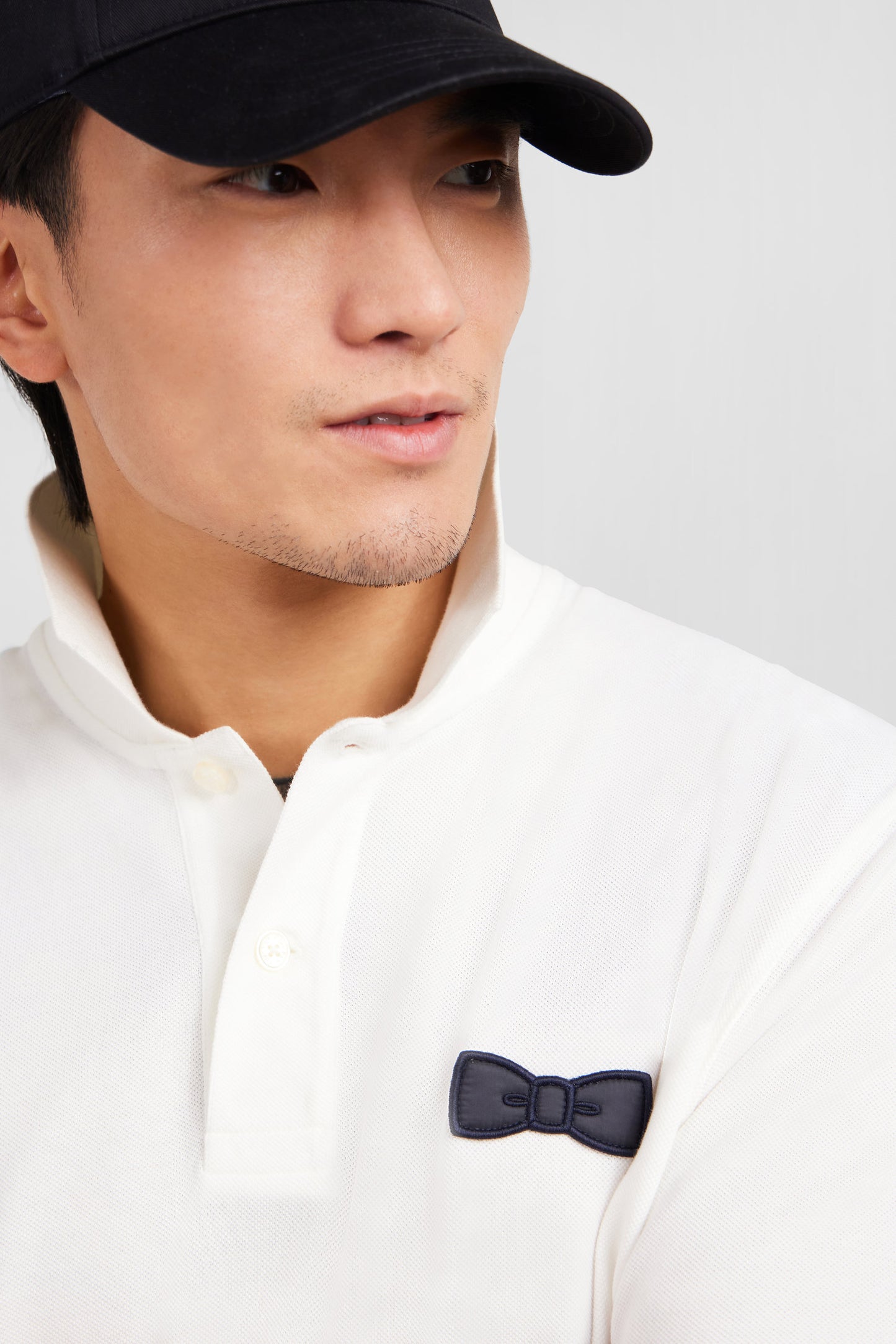 Polo blanc à manches courtes