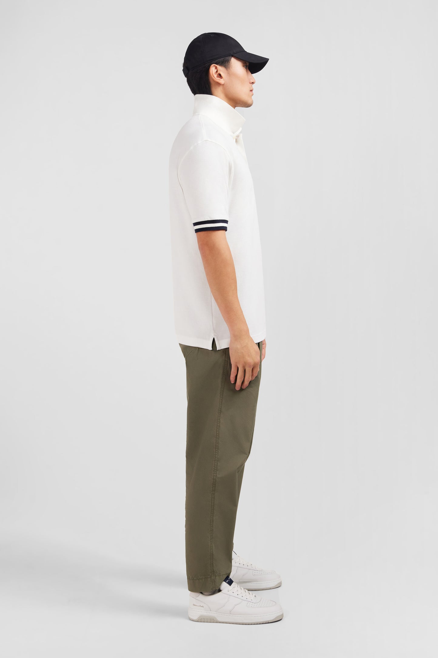 Polo blanc à manches courtes