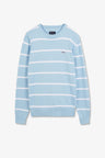 Light blue striped jumper in combination knit